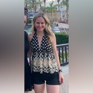 Free People Lunch Date Halter Top | Size XS